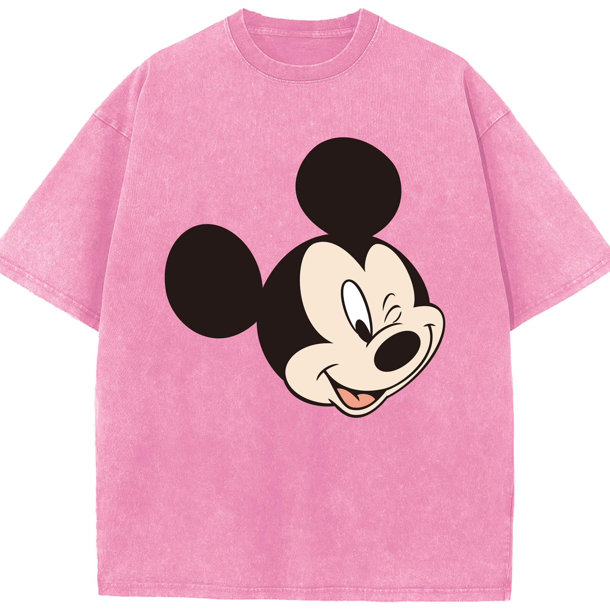 （画像用） ミッキーマウス Mickey Mouse 綿100% ヴィンテージ風 半袖Tシャツ（フロントプリント）